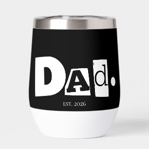 Dad Established Modern Bold Custom Year