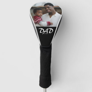 Dad Established Modern Bold Photo Golf Head Cover