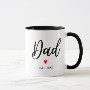 Dad Established Modern Minimalist Mug