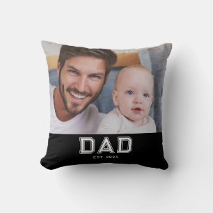 Dad Established Modern Photo Bold Cushion