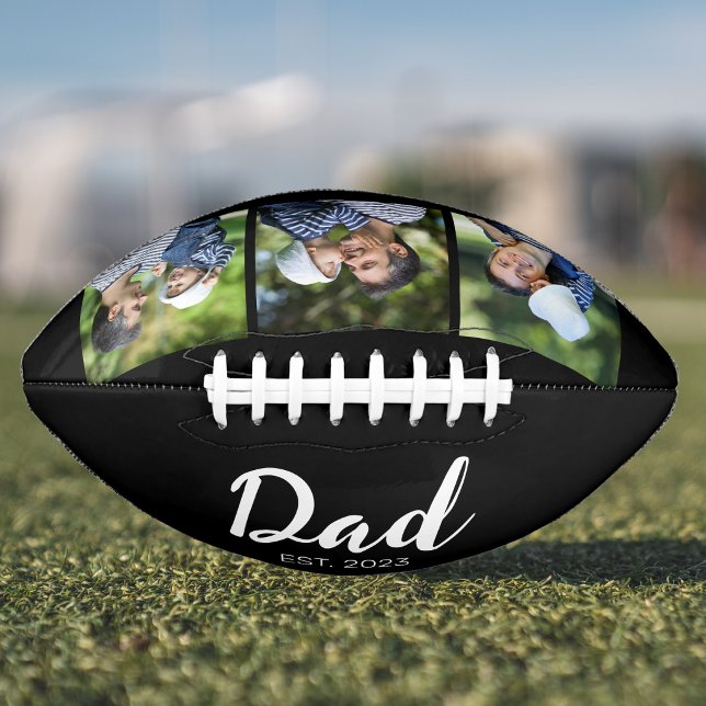 Dad Established Modern Script Black 3 Photo American Football (Creator Uploaded)