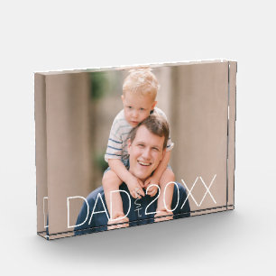 Dad Established Modern Script Photo Block