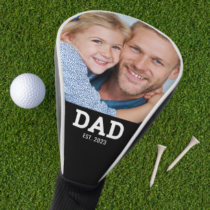 Dad Established Modern Script Photo Golf Head Cover