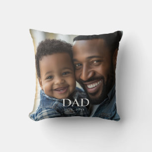 Dad Established Modern Simple Photo Cushion