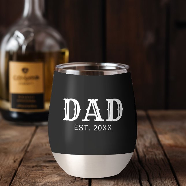 Dad Established New Dad Gift Black White (Creator Uploaded)
