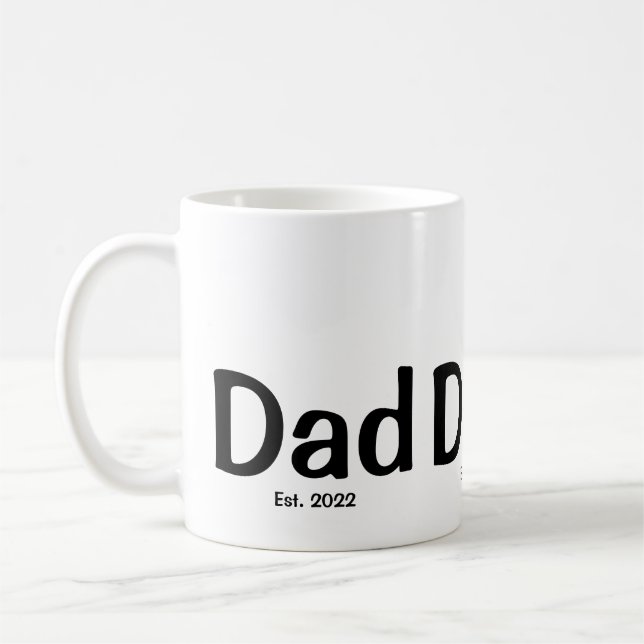 Dad  Established New Dad Gift  Coffee Mug (Left)