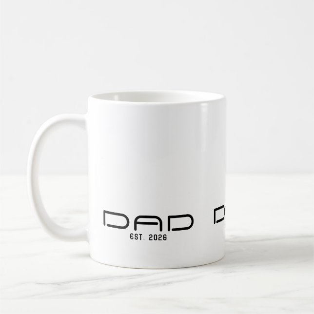 Dad Established New Dad Gift  Coffee Mug (Left)