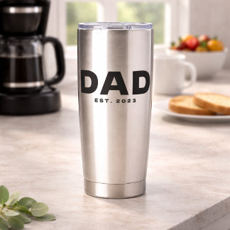 Dad Established New Dad Gift  Insulated Tumbler