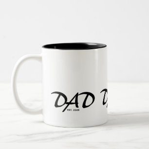 Dad Established New Dad Gift Two-Tone Coffee Mug