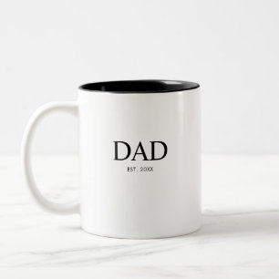 Dad Established New Dad Gift Two-Tone Coffee Mug