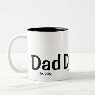 Dad Established New Dad Gift Two-Tone Coffee Mug