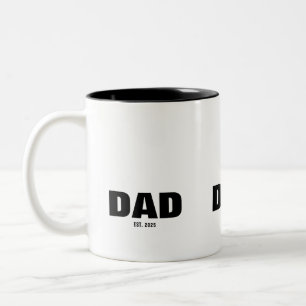 Dad Established New Dad Gift Two-Tone Coffee Mug
