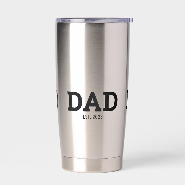 Dad Established New Mom Gift Insulated Insulated Tumbler (Left)
