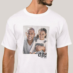 Dad Established Personalized Photo T-Shirt