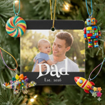 Dad Established Photo Black Fun Bold Simple