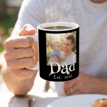 Dad Established Photo Black Fun Bold Simple