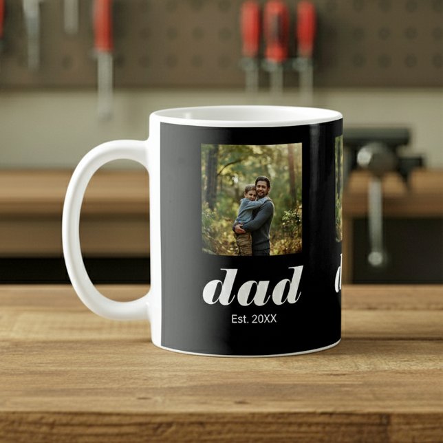 Dad Established Photo Father's Day Coffee Mug (Creator Uploaded)