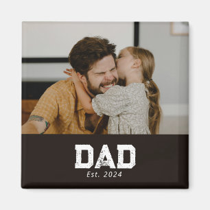 Dad Established Photo Father's Day Magnet