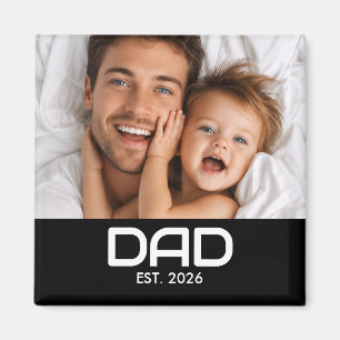 Dad Established Photo Father's Day Magnet