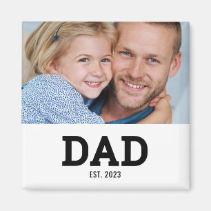 Dad Established Photo Gift Magnet