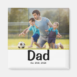 Dad Established Photo Gift Magnet