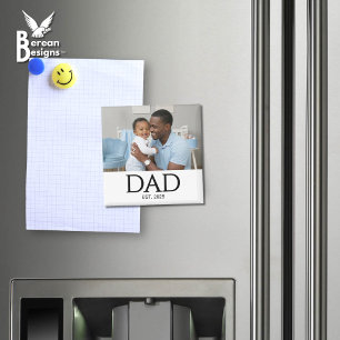 Dad Established Photo Gift Magnet