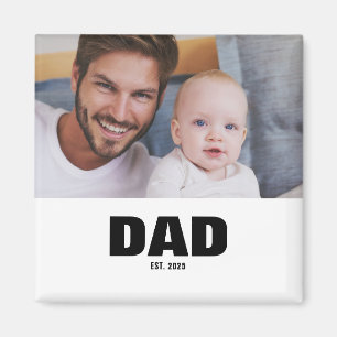 Dad Established Photo Gift Magnet