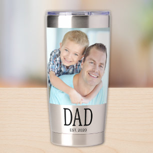 Dad Established Photo Insulated Tumbler