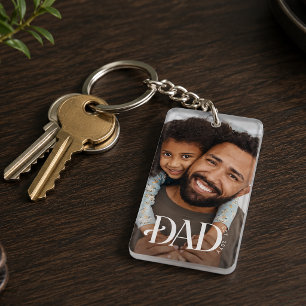 Dad Established Photo Key Ring