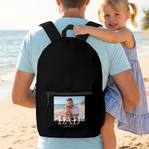 Dad Established Photo Minimal Father's Day Gift Printed Backpack