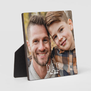 Dad Established Photo Plaque