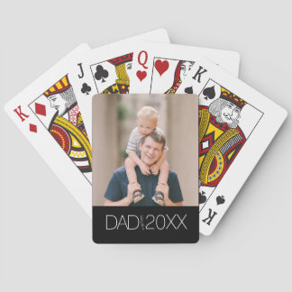 Dad Established Photo Playing Cards
