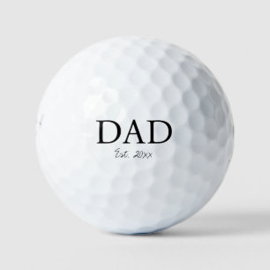 'Dad' Established Pregnancy Announcement Keepsake  Golf Balls