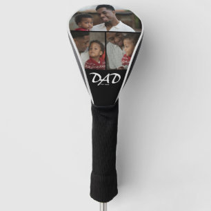 Dad Established Script Black 3 Photo Golf Head Cover