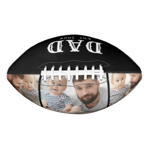 Dad Established Typography Black 3 Photo American Football
