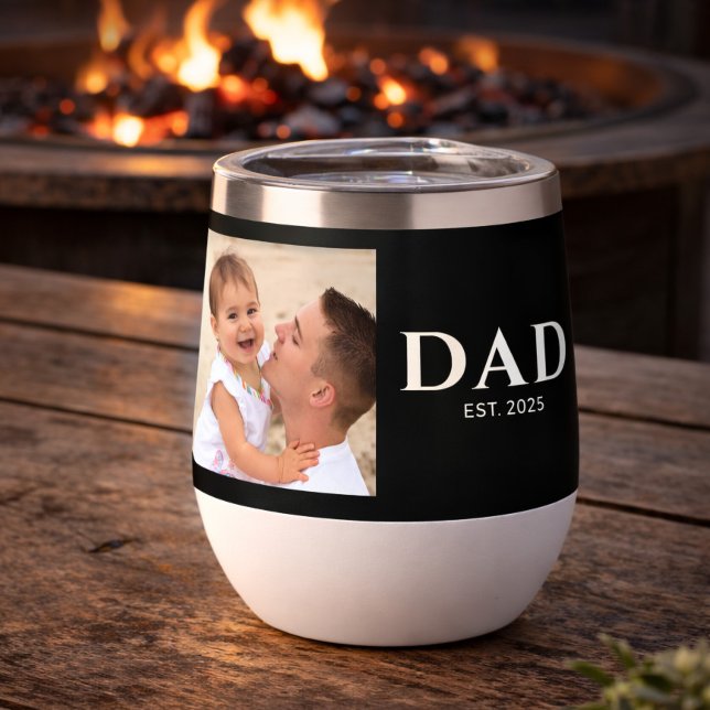 Dad Established Typography Black Photo (Creator Uploaded)