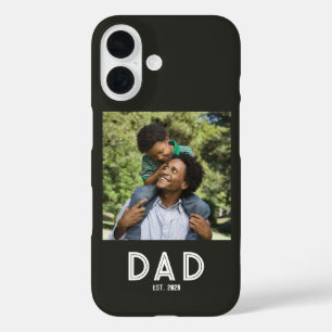 Dad Established White Photo Gift Father's Day iPhone 16 Case