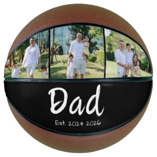 Dad Established white script 3 photo Basketball