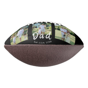Dad Established white script Black 3 Photo American Football
