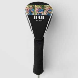 Dad Established Year Custom 3-Photo Keepsake Golf Head Cover
