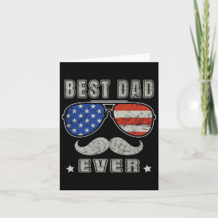 Dad Ever American Us Flag Fathers Day 4th Of July  Card