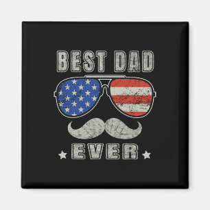 Dad Ever American Us Flag Fathers Day 4th Of July  Magnet