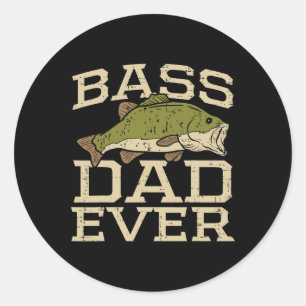 Dad Ever Fishing Fish Fisherman Fathers Day Dad Gi Classic Round Sticker