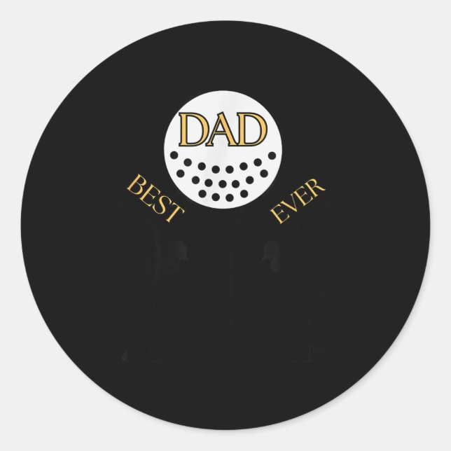 Dad Ever Golf Design _ Funny Golfer Style  Classic Round Sticker (Front)