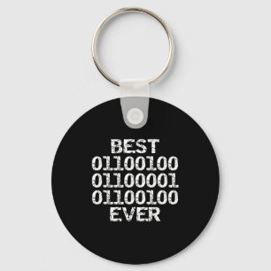 Dad Ever In Binary Code Software Engineer Father G Key Ring