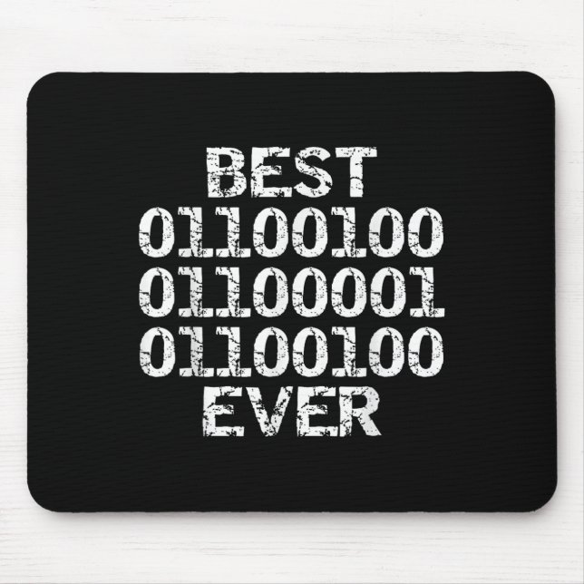 Dad Ever In Binary Code Software Engineer Father G Mouse Mat (Front)