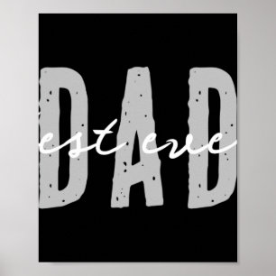 Dad Ever Since 20xx Modern Simple Preppy T Shirt  Poster