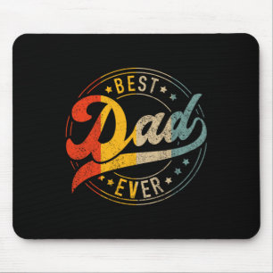 Dad Ever Vintage Colours Retro Fathers Day Birthda Mouse Mat