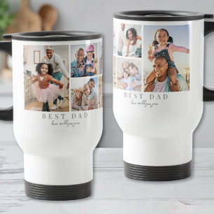 Dad Family Photo Collage Father Travel Mug