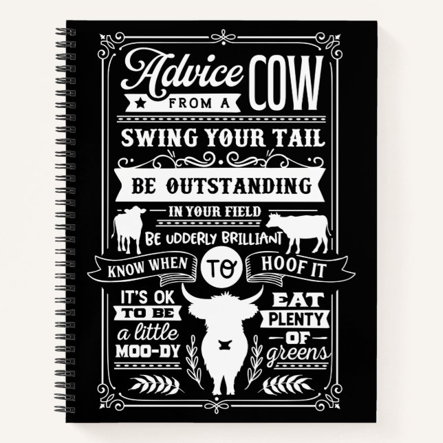 Dad Farmer Get Advices From His CowSpiral Notebook (Front)